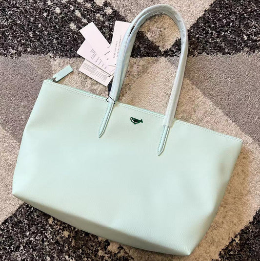 Women's Large Horizontal Lacoste Shopping Capacity Portable Shoulder Bags