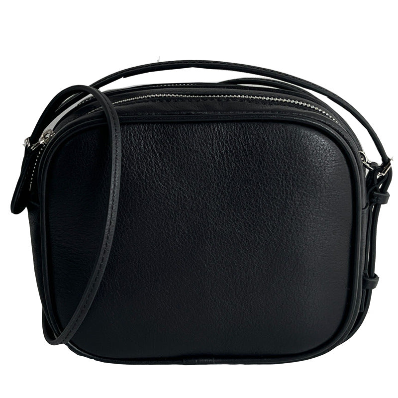 Inside Outside Design Cowhide Leather Simple Crossbody Bags