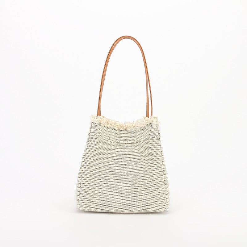 Women's Simple Denim Canvas Portable Fashionable Vegetable Shoulder Bags