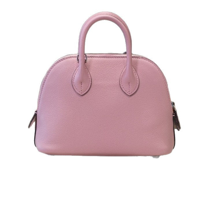 Line Steel Hardware Layer Leather Mini Shell Handbags