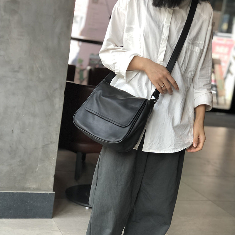 Classy Graceful Women's Flip Genuine Leather Crossbody Bags