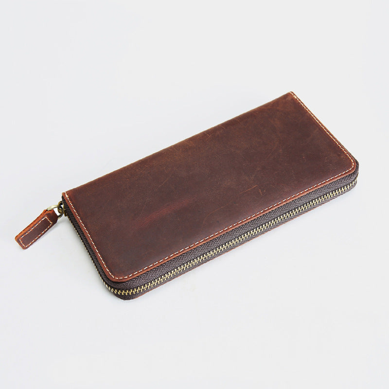 Men's Retro Crazy Horse First Layer Cowhide Men's Wallets