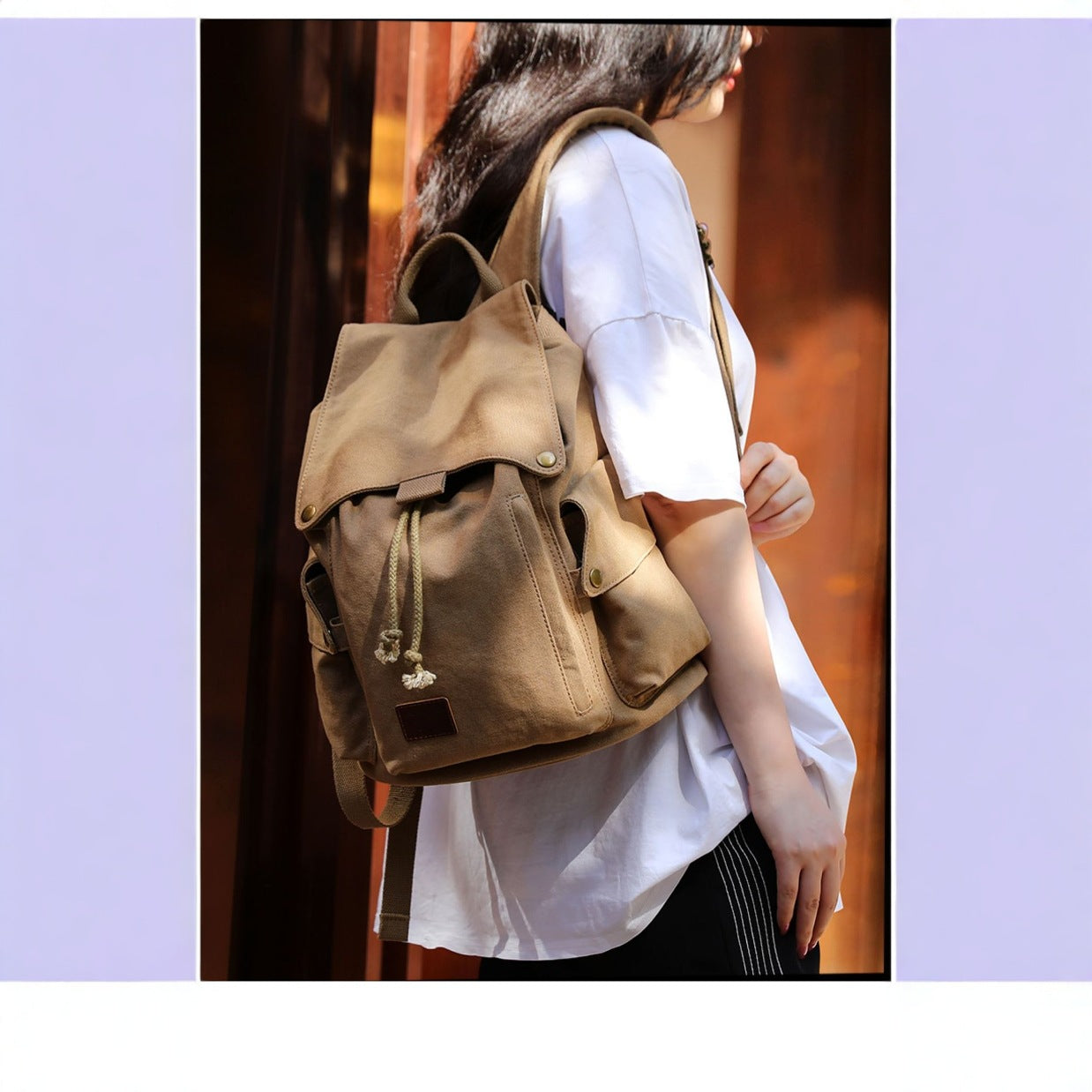 Women's & Men's & Canvas Fashion Korean Style Large Backpacks