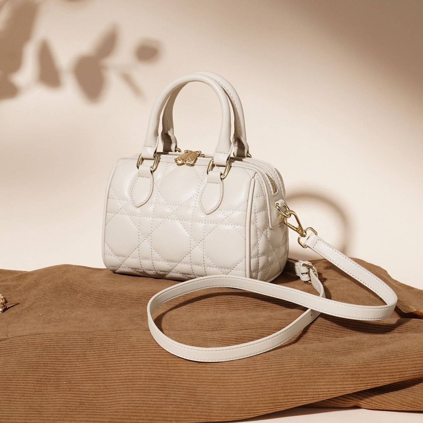 Women's Fashion High-grade Diamond Plaid Portable Crossbody Bags