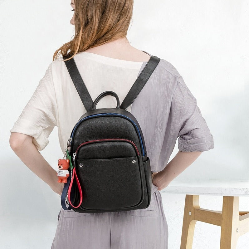 Women's Fashion Soft Leather Large Capacity Backpacks
