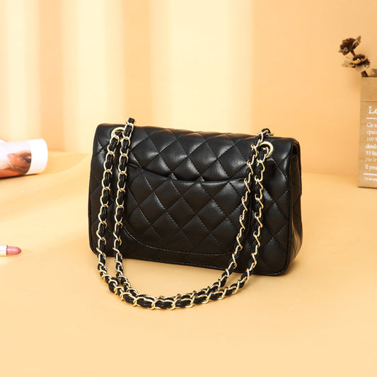 Women's Classic Style Diamond Pattern Chain Leather Crossbody Bags