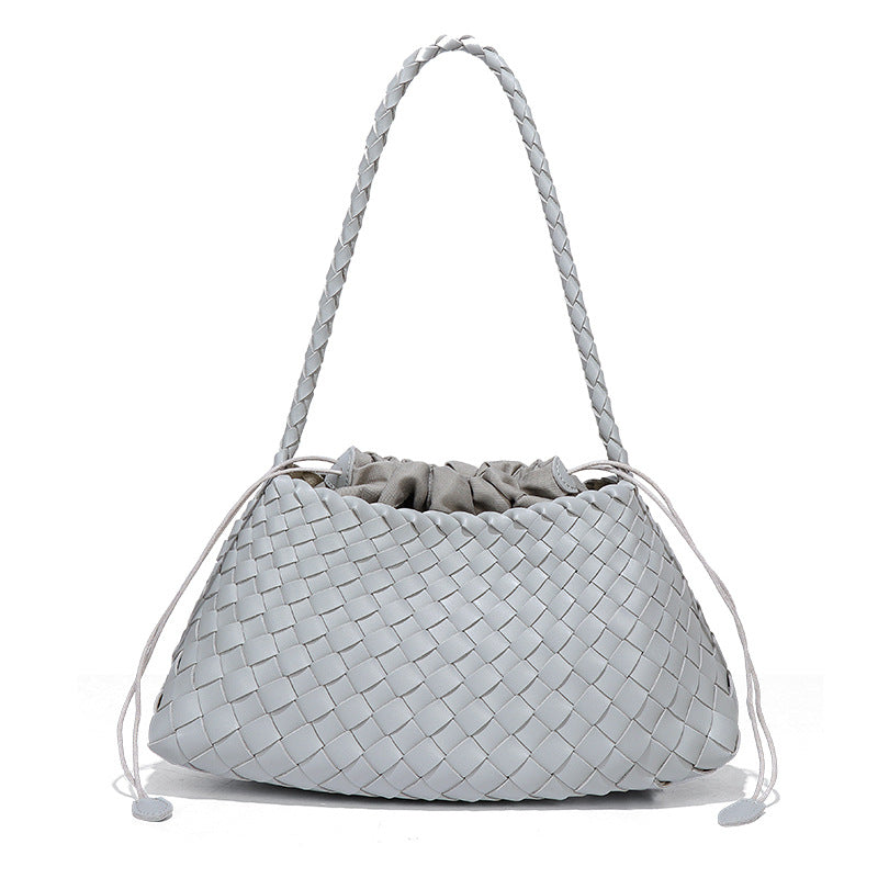 Women's French Fashion Hand-woven Portable Vegetable Basket Shoulder Bags