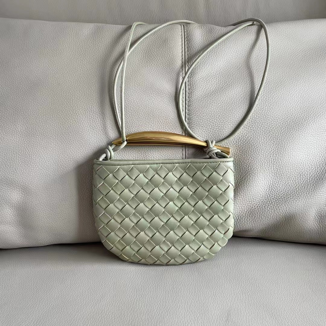 Women's Genuine Leather Sardine Woven High-grade Portable Crossbody Bags