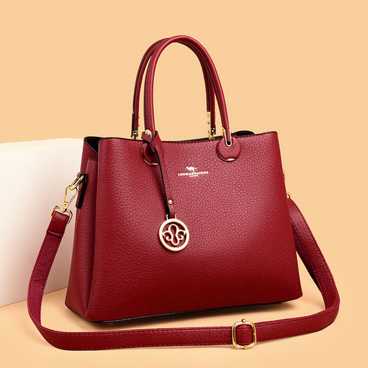 Women's Simple Fashion Large Capacity Soft Leather Handbags