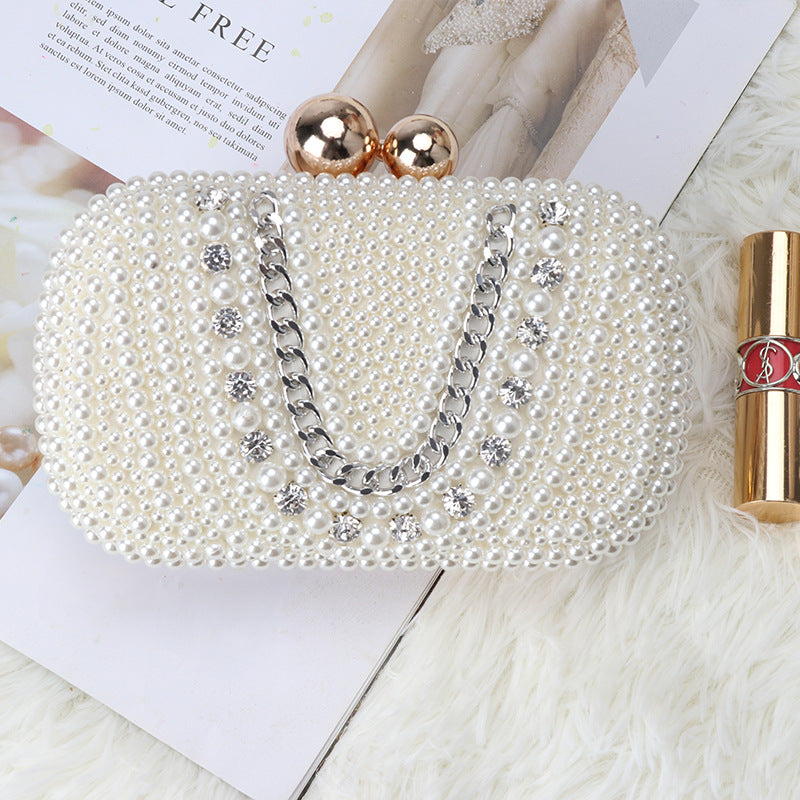 Women's Elegant Pearl Banquet Clutch More Than Styles Evening Bags