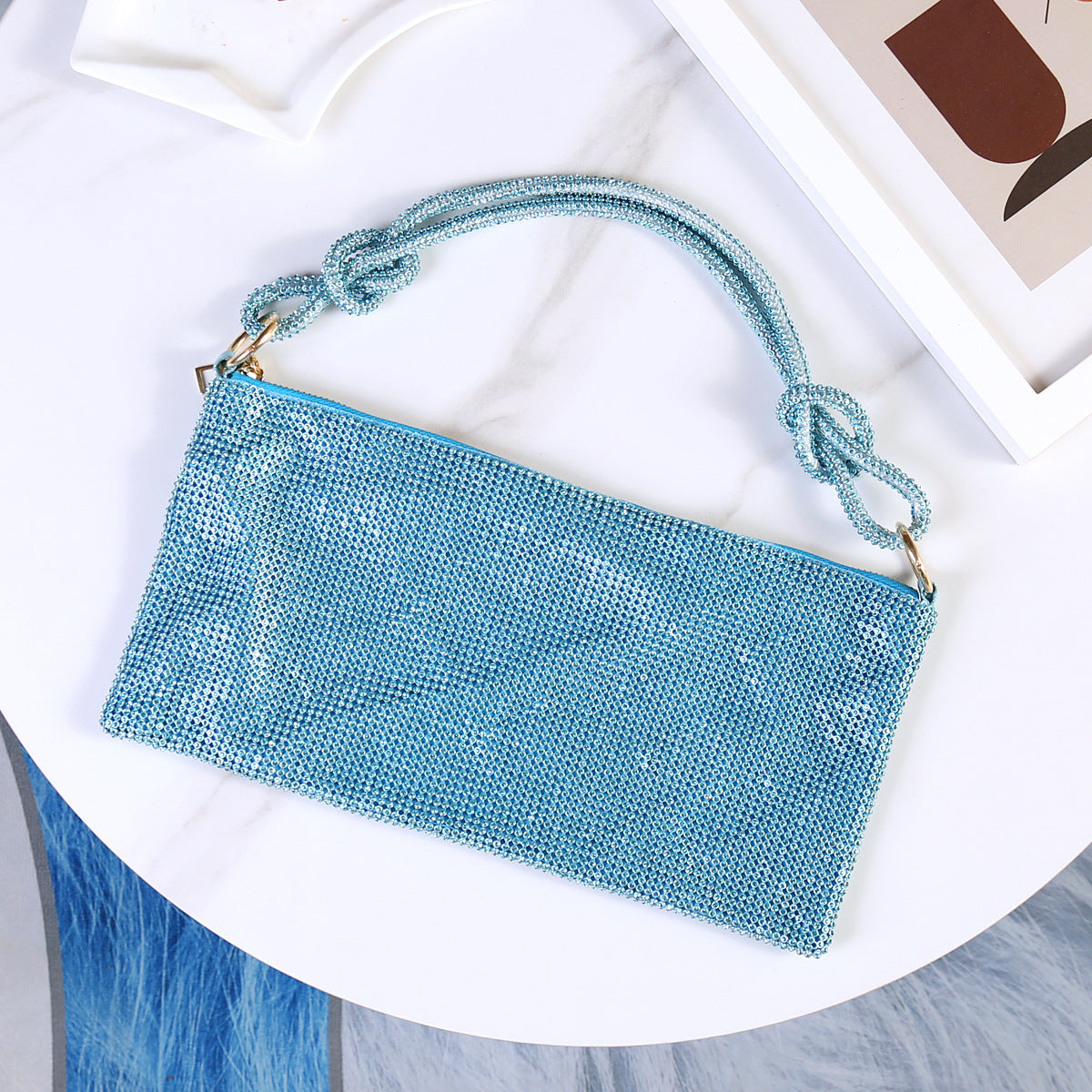 Women's New King Rhinestone Portable Underarm Shoulder Bags