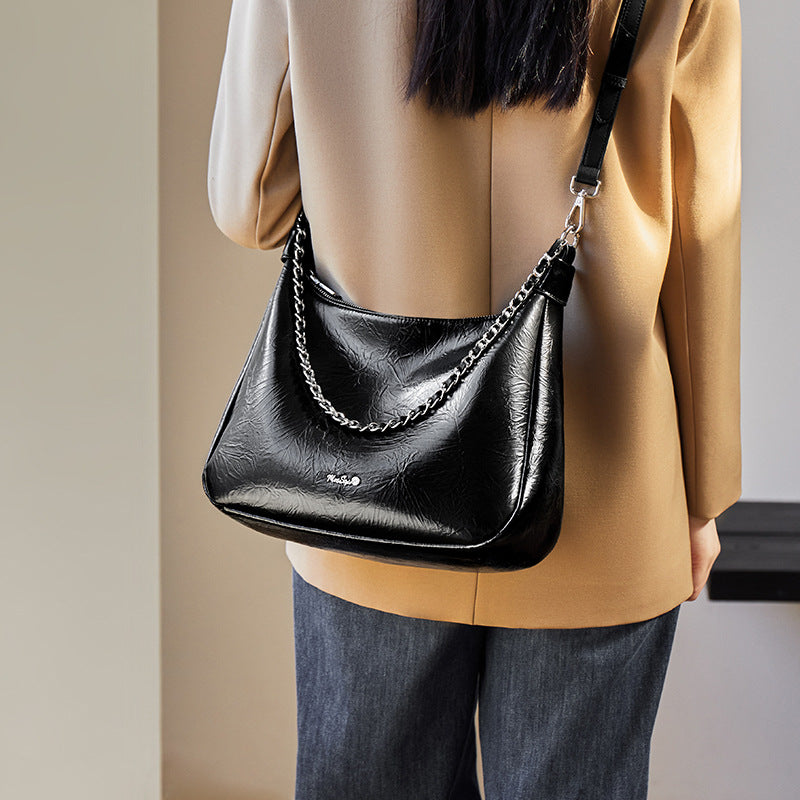 Glamorous Pretty Women's Leather College For Shoulder Bags