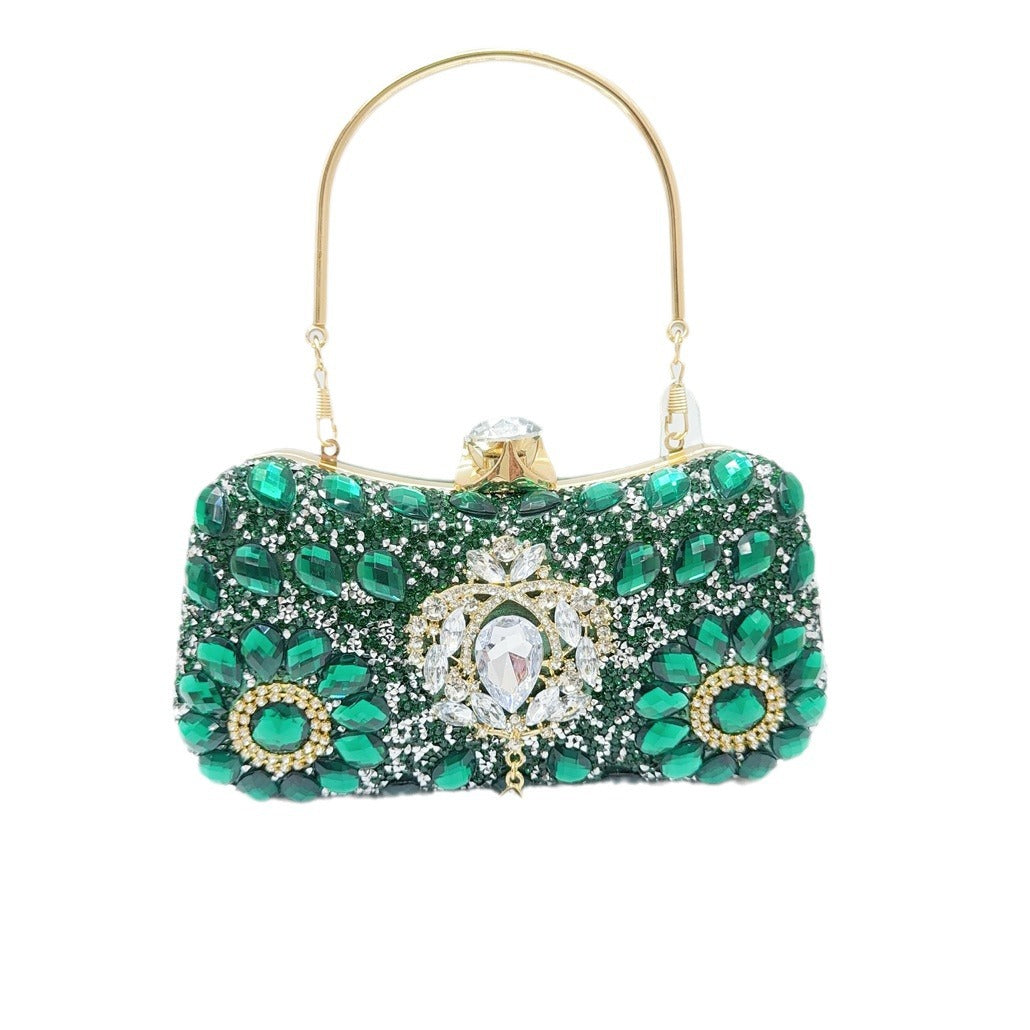 Women's Rhinestone Banquet Style Clutch Party Dinner Evening Bags
