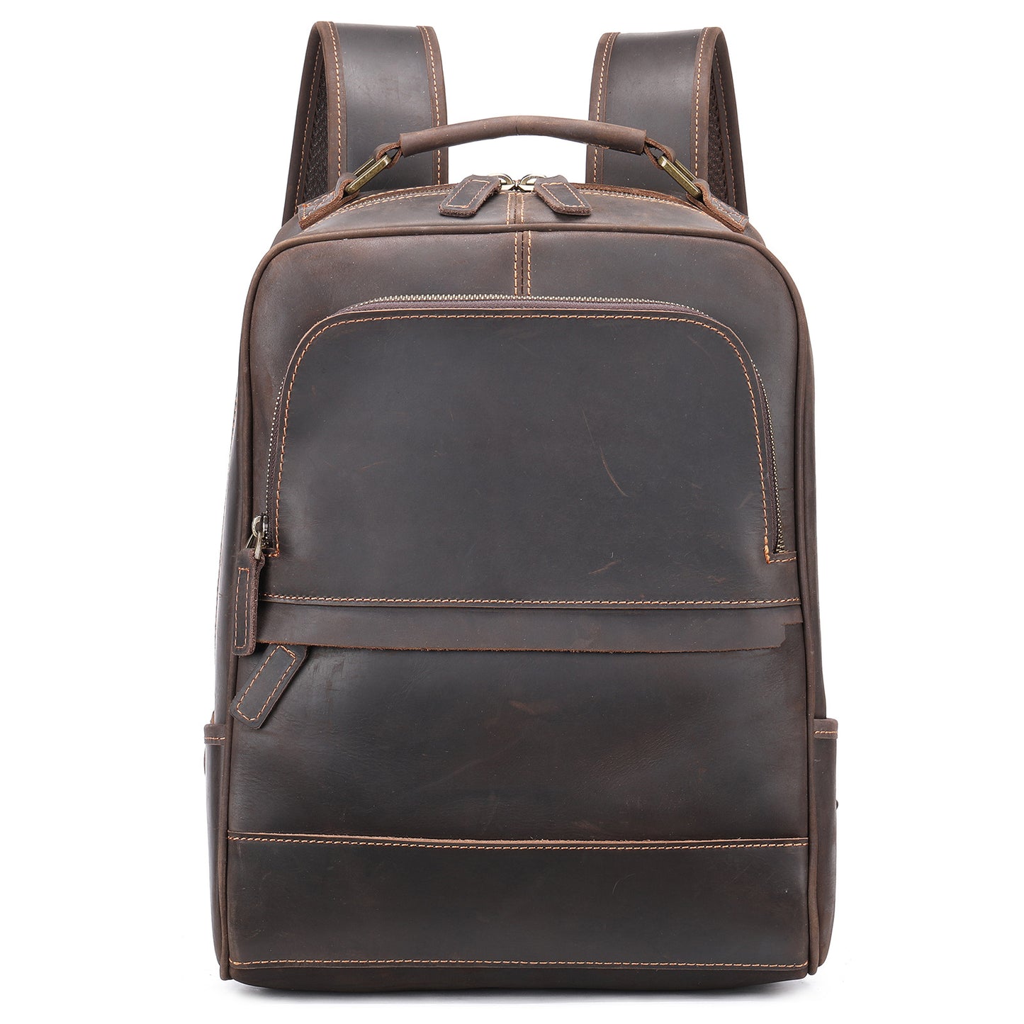 Men's Horse Leather Traveling Retro Top Layer Backpacks