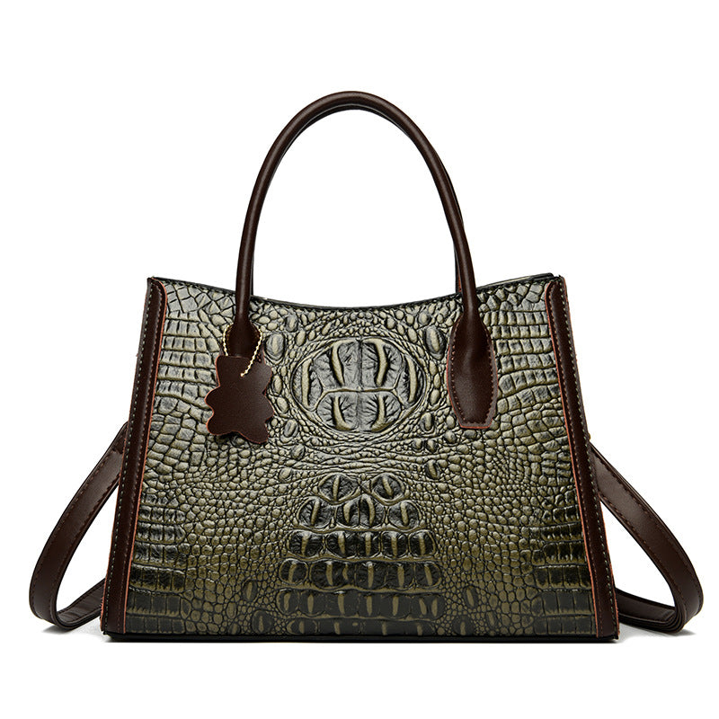 Women's Large Capacity Fashion Crocodile Pattern Mom Handbags