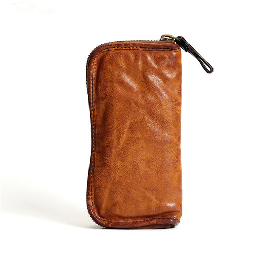 Men's Handmade Retro First Layer Cowhide Washed Men's Wallets