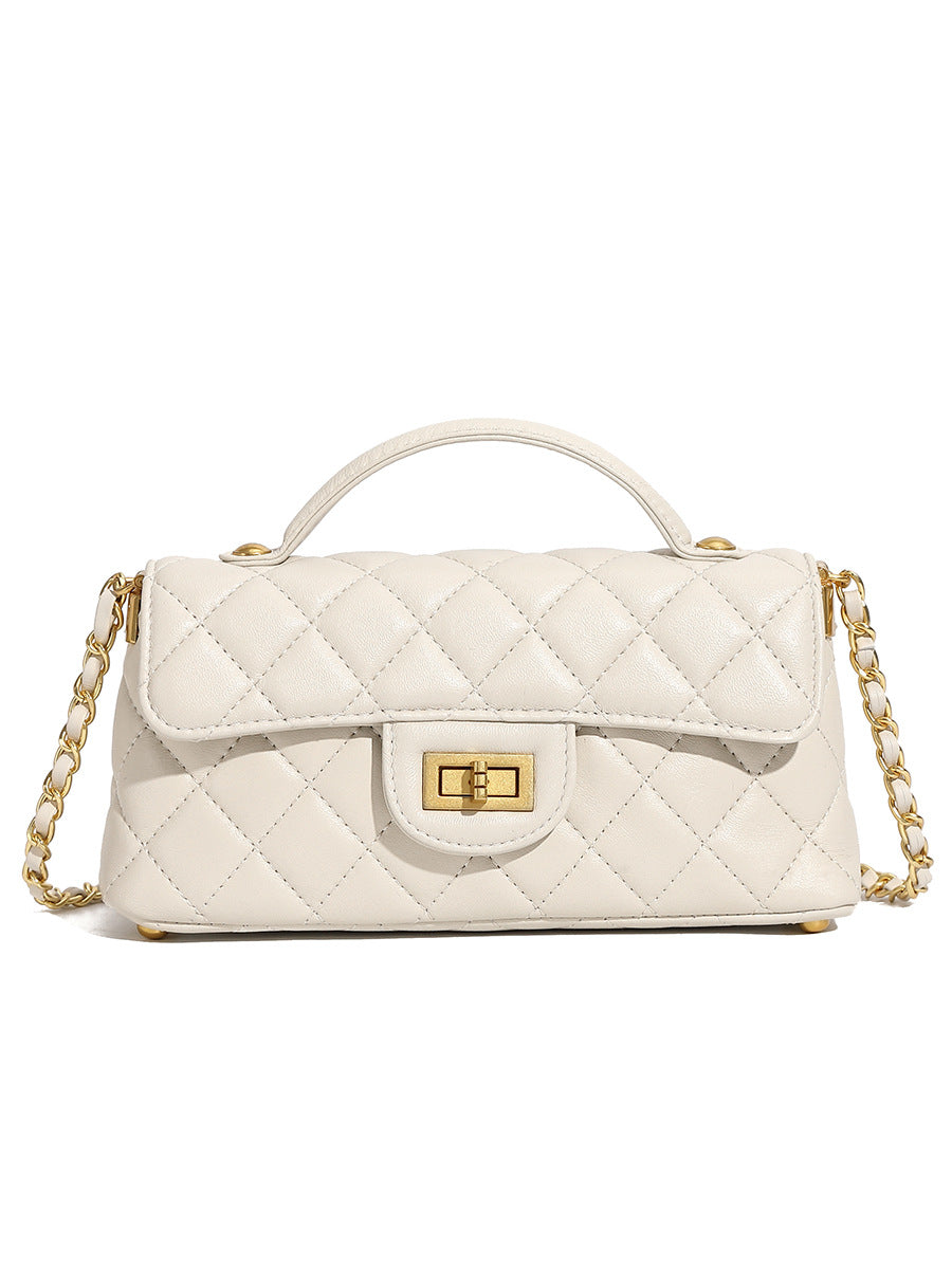 Innovative Leather Sheepskin Rhombus Underarm Fashion Crossbody Bags