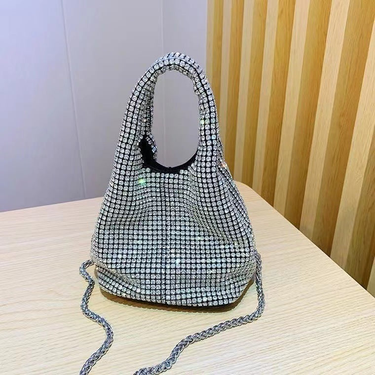 Women's Portable Chain Elegant Dinner Banquet Clutch Evening Bags