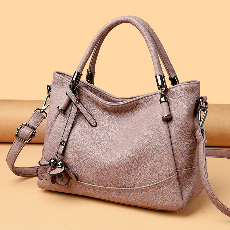 Women's Lychee Pattern High-grade Easy Matching Soft Handbags