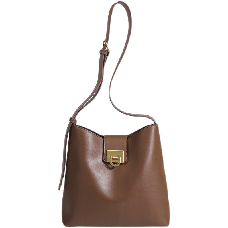 Women's Genuine Leather Light Luxury Cowhide Trendy Shoulder Bags