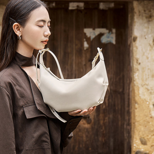 Women's Fashion Dumpling Summer Genuine Leather Soft Bags