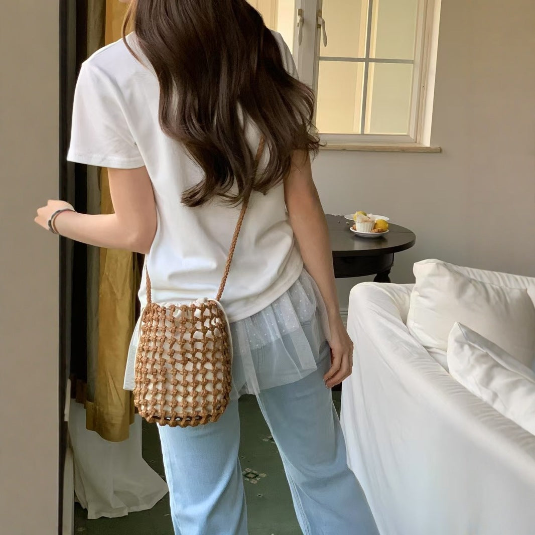 Women's Beautiful Little Retro Woven Personality Delicate Mobile Western Crossbody Bags