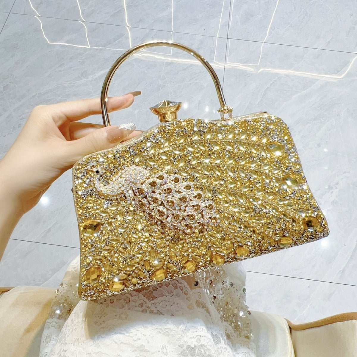 Full Diamond High-grade Party Dinner Banquet Shoulder Bags