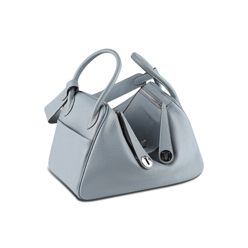 Women's First Layer Cowhide Lychee Pattern Lindy Shoulder Bags
