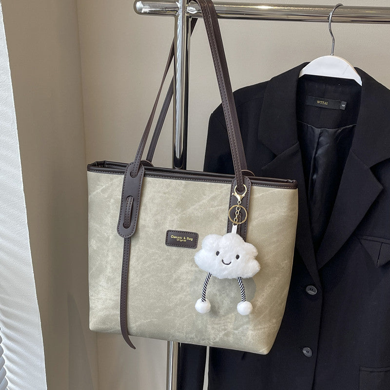 Women's Fashionable Simple Large Capacity Commuter High-grade Shoulder Bags