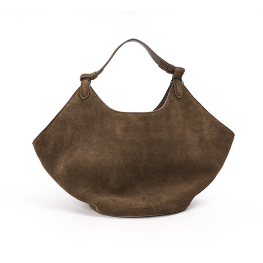 Women's Size Essential Suede Niche Leather Shoulder Bags