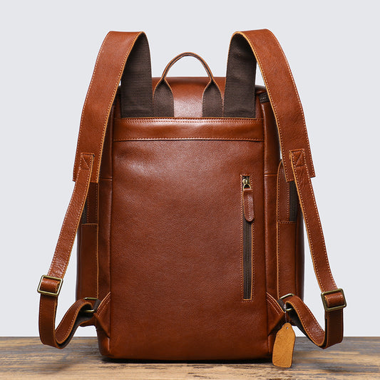 Men's Best-selling Leather Large Capacity Cowhide Multifunctional Backpacks