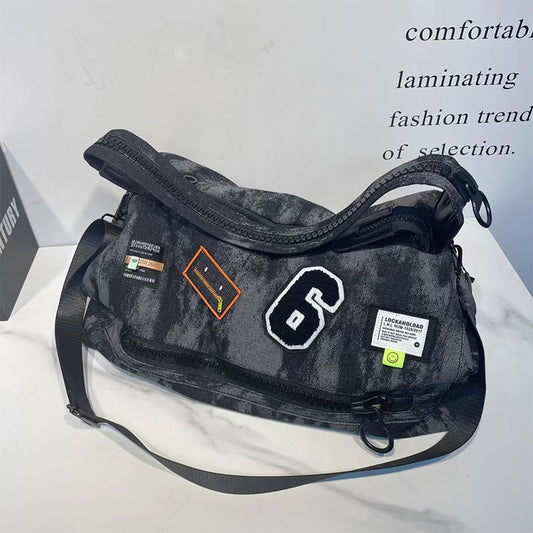 Women's Trendy Retro Denim Fashion Big Zipper Large Shoulder Bags