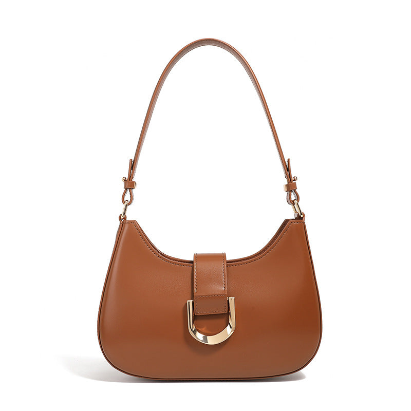 Women's Design High-grade Cowhide Baguette Commuter Stylish Shoulder Bags