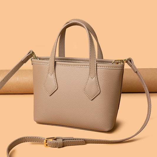 Women's Genuine Leather Vegetable Basket Fashionable Top Shoulder Bags