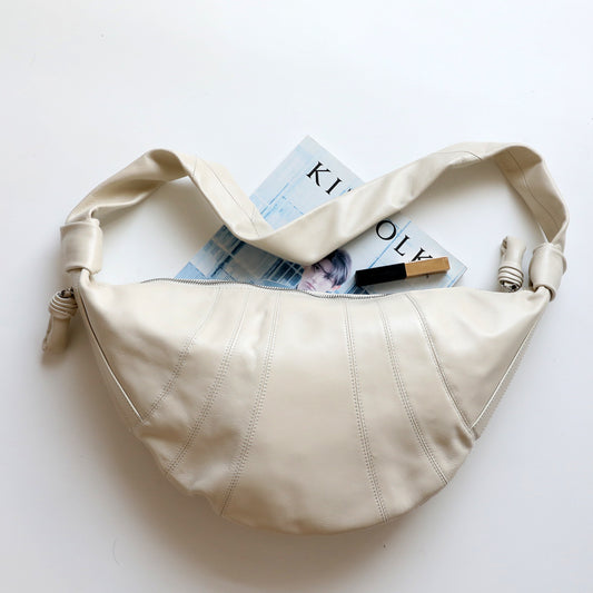 Women's Lightweight Croissant First Layer Cowhide Vintage Crossbody Bags
