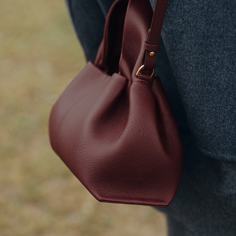 Unique Women's Lunch Box French Texture Shoulder Bags