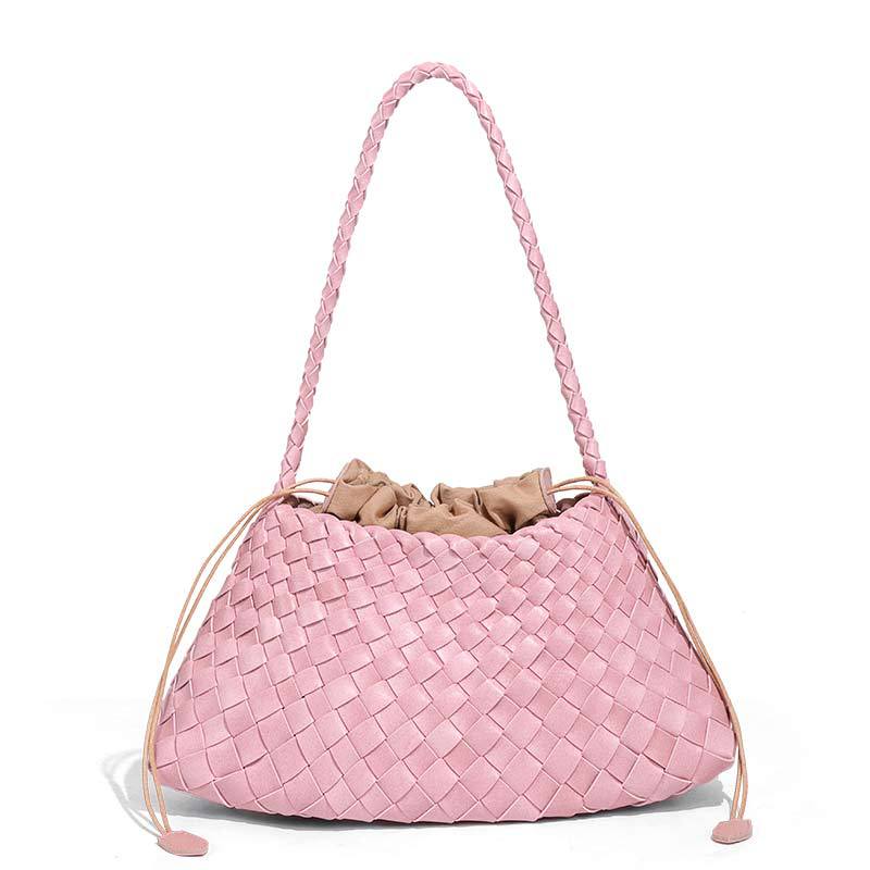 Women's French Fashion Hand-woven Portable Vegetable Basket Shoulder Bags