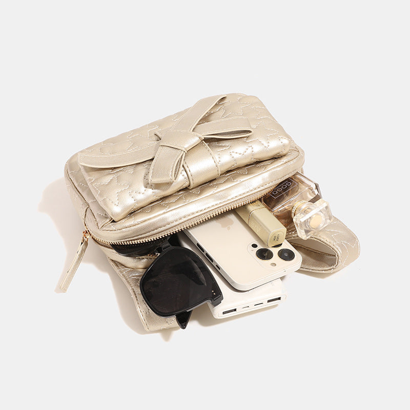 Women's Bow Summer Commuter Chain High-grade Backpacks