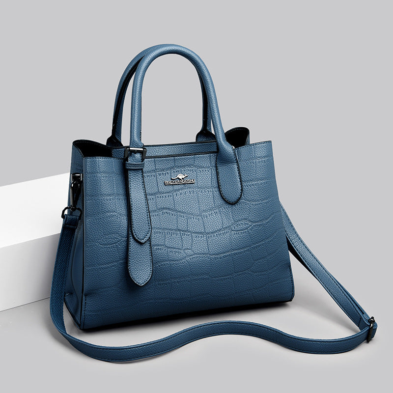 Women's Charming Plain Kangaroo Alligator Print Handbags
