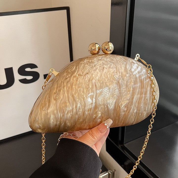 Women's Dinner Clutch Acrylic Slug Shape Minority Bags