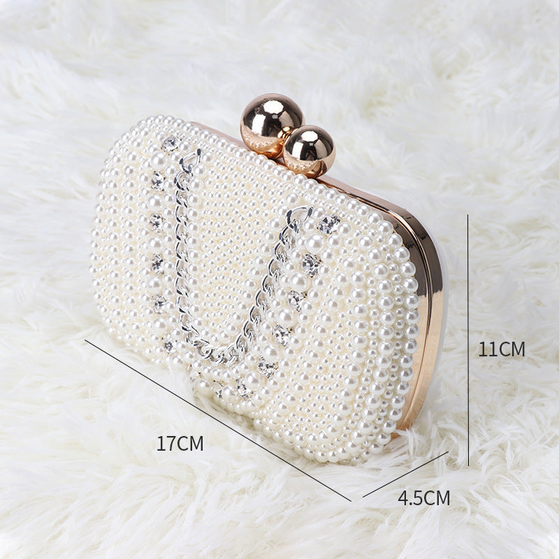 Women's Elegant Pearl Banquet Clutch More Than Styles Evening Bags