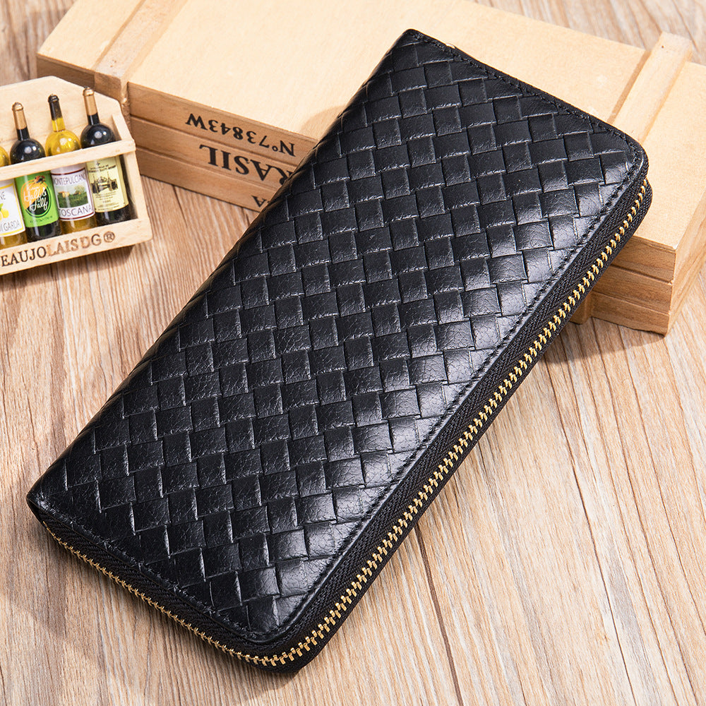 Women's & Men's & Leather Large Capacity Zipper Credit Men's Wallets