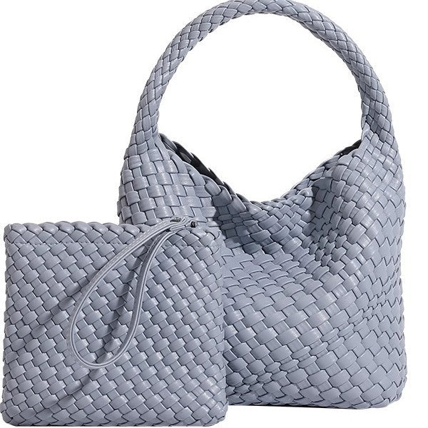 Genuine Leather Woven Vegetable Basket Holiday Crossbody Bags