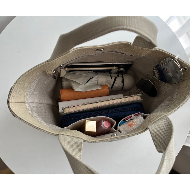 Women's Soft Glutinous First Layer Cowhide Portable Handbags