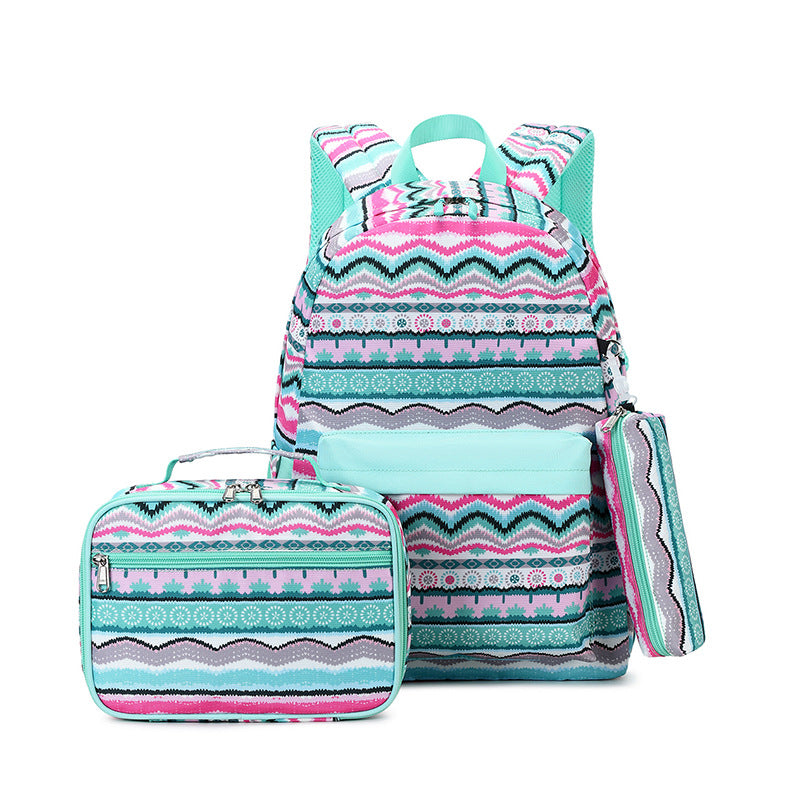 Attractive Trendy Ethnic Printing Three-piece Set Backpacks