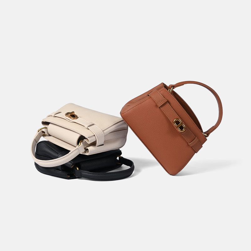 Women's Genuine Leather Kelly Layer Cowhide Commuter Handbags
