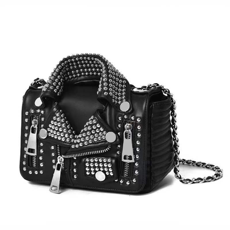 Women's Heron Party Shape Creative Rivet Clothes Shoulder Bags