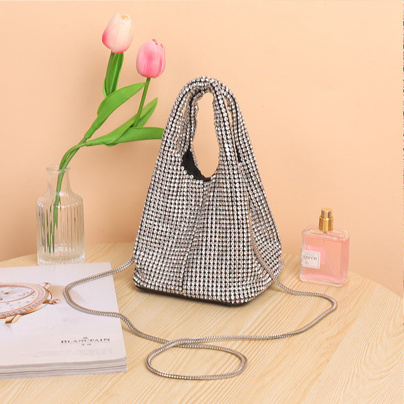 Women's Portable Chain Elegant Dinner Banquet Clutch Evening Bags