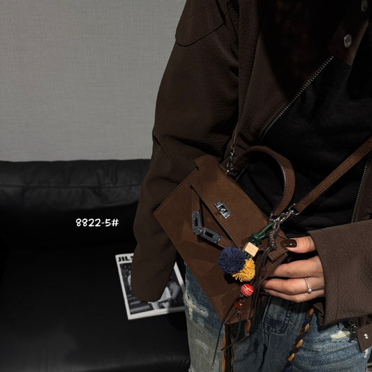 Women's Retro Genuine Leather Niche Portable Kelly Bags