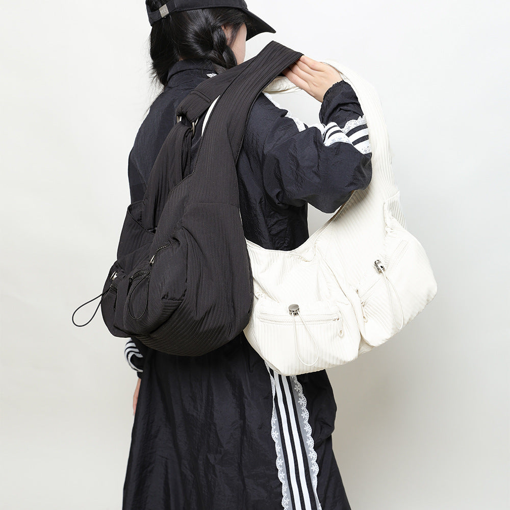 Women's Spring Large Capacity Pleated Cloud Underarm Crossbody Bags